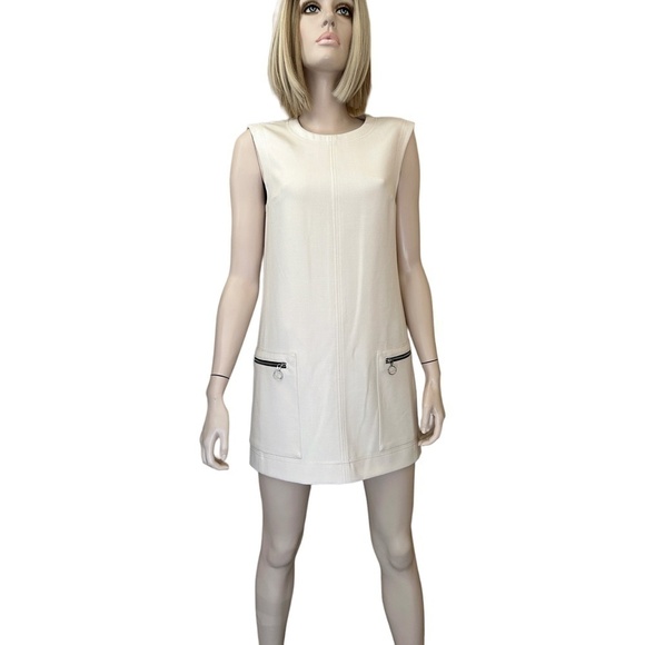 Rachel Roy Shift Dress with Seam Stitching Detail Large zippered pockets S-M - Picture 4 of 16